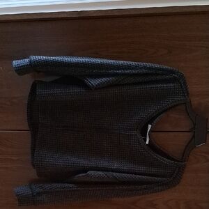 Lush Black Textured Knit Top